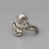 Vintage Peacock Open Ring: Ethnic-Style Adjustable Animal Jewelry for Couples