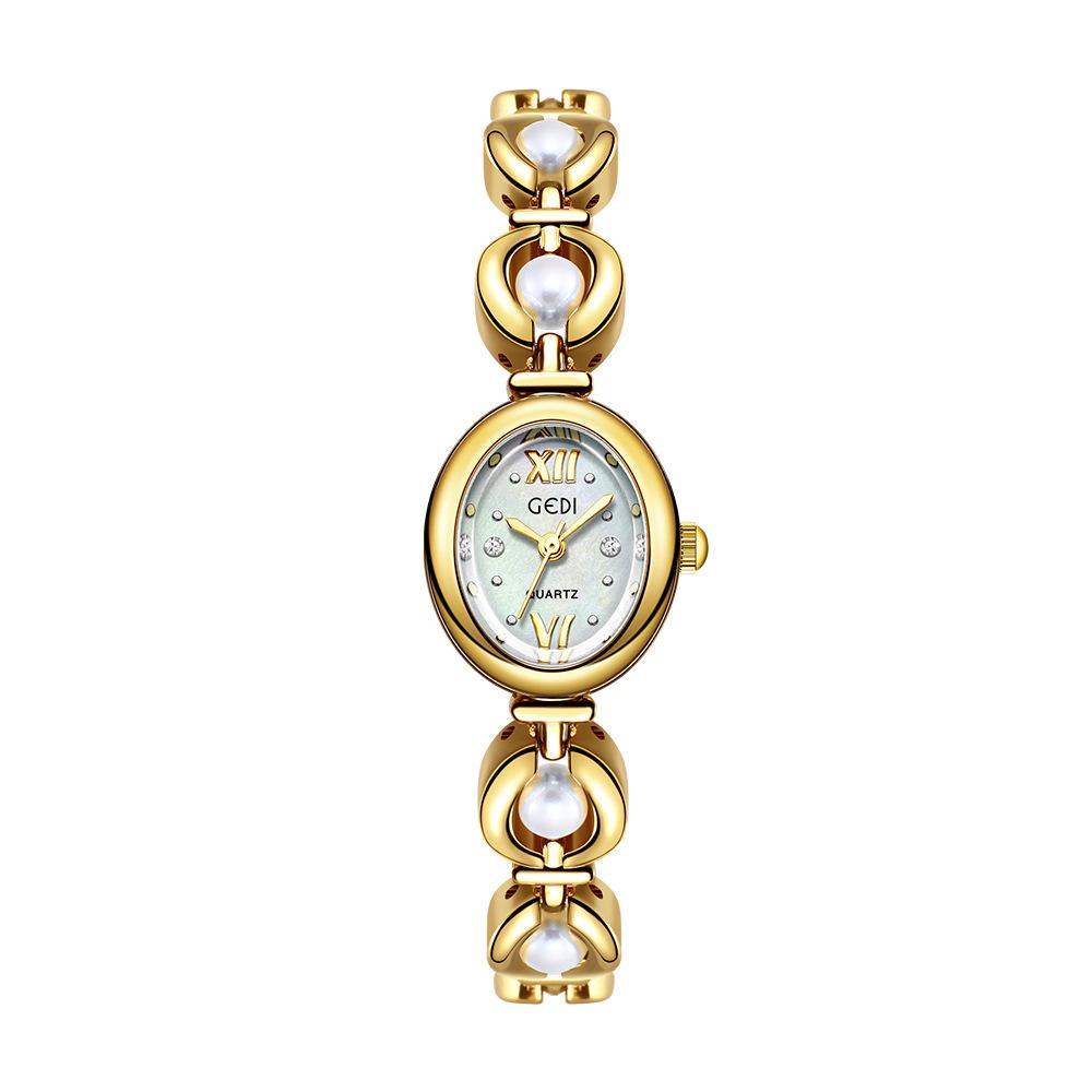 National Style Emerald High Value Bracelet Watch Niche High Sense Light Luxury Bead Exquisite Women S Quartz Watch