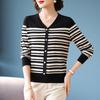Women's V-Neck Knit Long-Sleeve T-Shirt Sweater