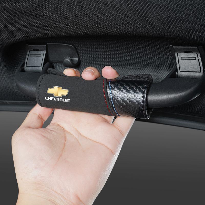 2 Stück Leder Auto Dach Armlehnenabdeckung Auto Türgriff Abdeckung für Chevrolet Corvette Montana TrailBlazer Silverado Traverse