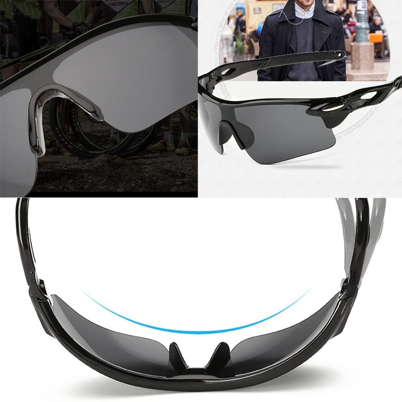 Jinmoioy Sports Sunglasses Men Polarized UV Ultraviolet Cut Unisex Ultra Lightweight Golf Running Fishing Cycling Baseball One Size Fits All