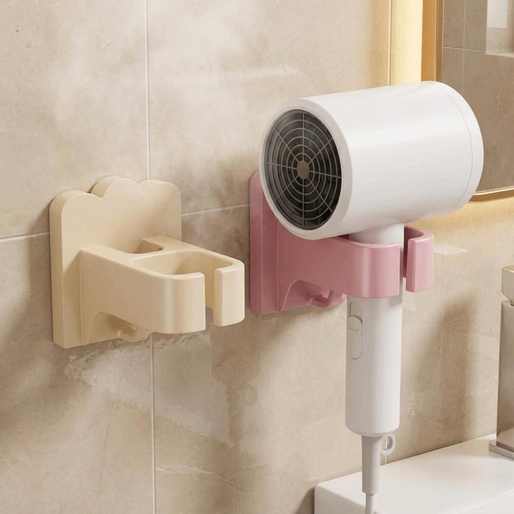 Punch Free Hair Dryer Rack Wall-Mounted Bathroom Shelf Simple Blower Holder Bathroom