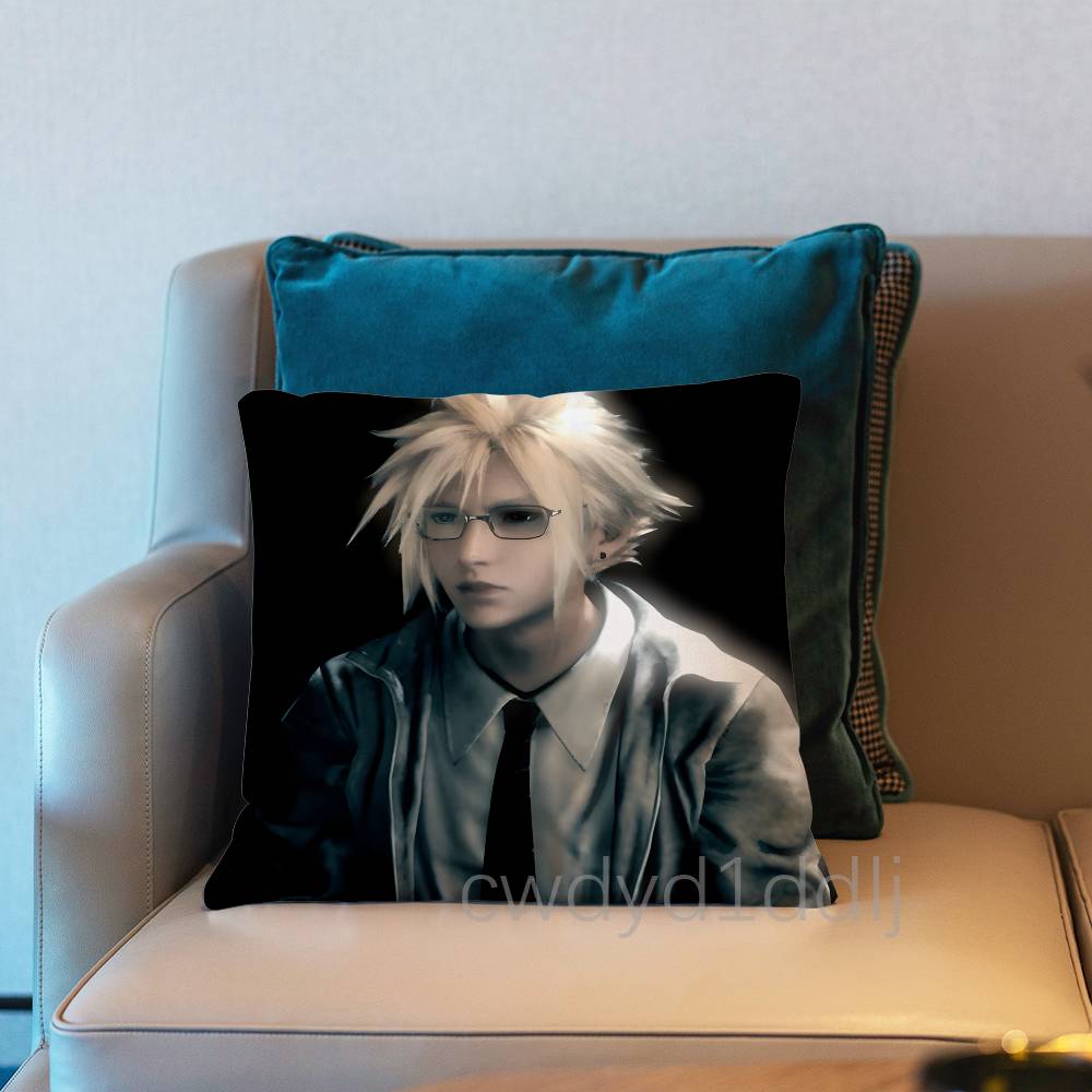 FFinal Fantasy VII Cloud Cushion Cover Pillow Cover Decor Pillowcase Printed Cushion Case For Couch