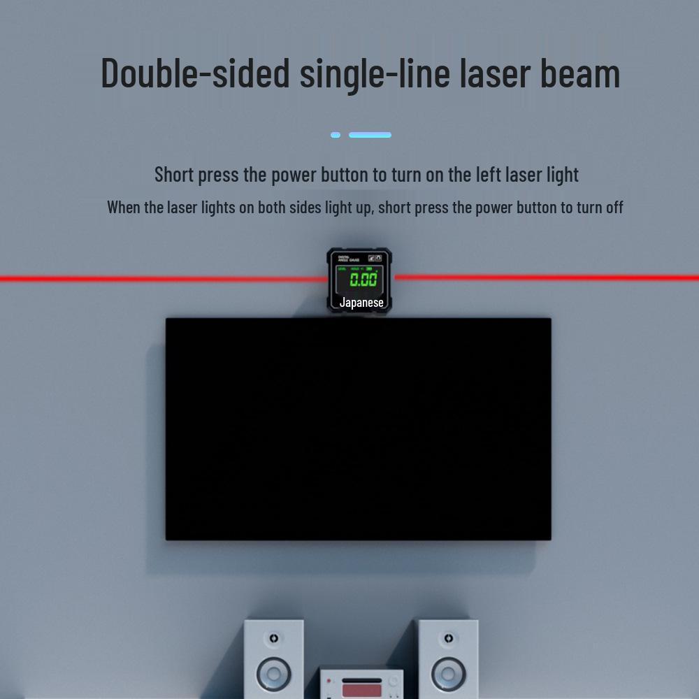 New Dual-Laser Digital Inclinometer with Strong Magnetic Base for Accurate Angle Measurements