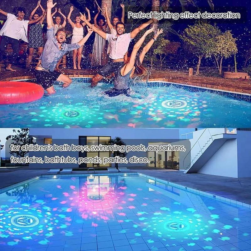 LED Wasserdichte Badewannenleuchte RGB Bunte Schwimmbad Dekoration Lichter Kleiner Fisch Projektion Badelicht Projektor Geschenke