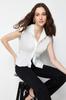 Women's Fashion Shirt Shirt Collar Long Striped Woven 100% Cotton Shirt
