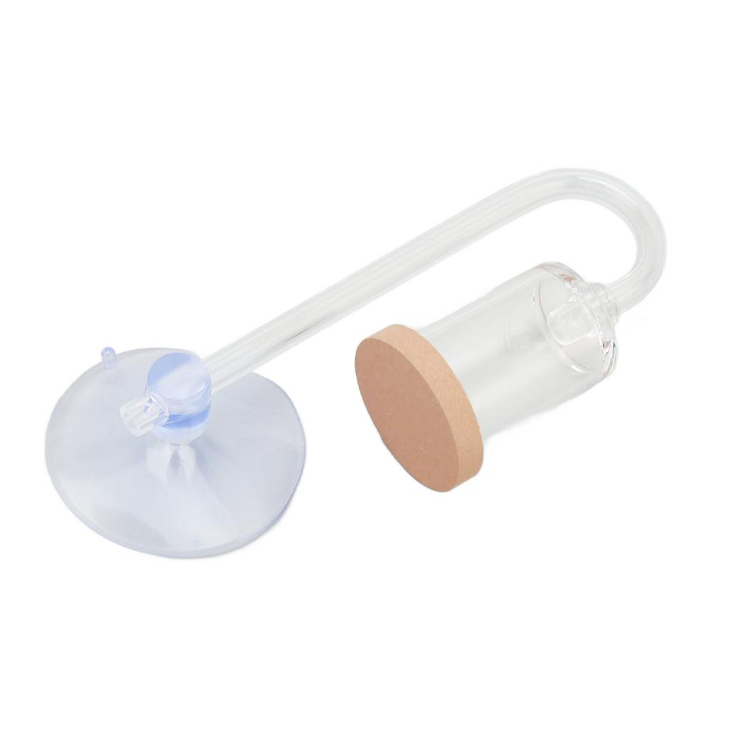 Aquarium CO2 Diffuser Slim Fish Tank Glass CO2 Refiner with Suction Cup for CO2 Glass Aquarium