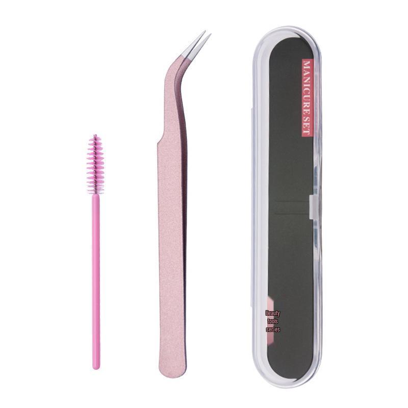 Nerezová ocel Zahnutá špička Pinzeta na prodlužování řas - Vysokohustotní Páv Motýl Kvetoucí Klip