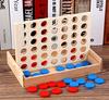 Wooden 3D Puzzle Board Game Educational Brain Training Game Toy 4-in-a-Row