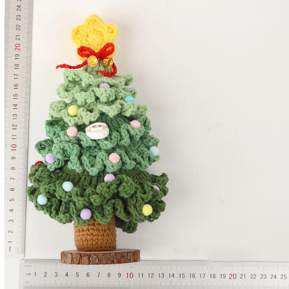 2025 Crochet Christmas Tree Creative Woven Christmas Tree Knitted Plant for Christma Gift