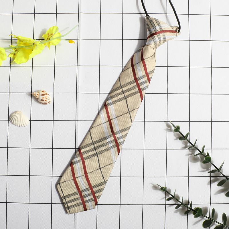 Jk Small Tie Female College Style Lazy Japanese Plaid Uniform Shirt Tie Student Ins Men'S And Women'S Short Styles Free Of Charge