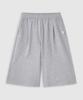 Oioi Collection One-Pleat Bermuda Sweatpants [Melange Grey]