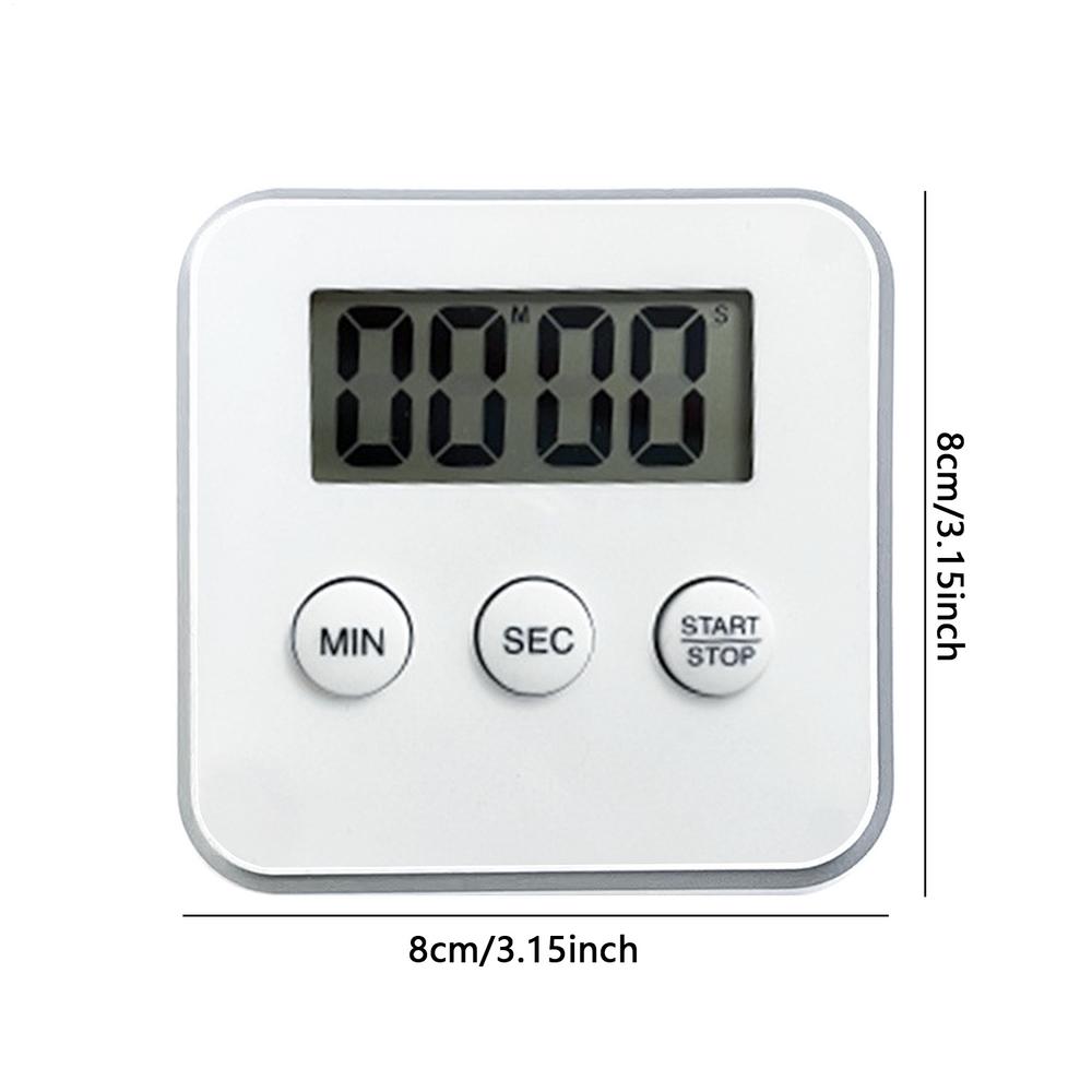 Timer For Kitchen Magnetic LCD Screen Loud Alarm Smart Magnetic Digital Timer With LCD Display For Kitchen Baking Sleeping белый