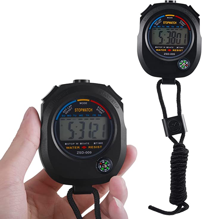 

Водонепроницаемый цифровой профессиональный портативный ЖК-дисплей портативный спортивный секундомер таймер секундомер со струнными таймерами секундомер