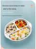 Creative 304 Stainless Steel Children's Divided Plate - Cartoon Anti-fall Design for Kindergarten and Baby Tableware.