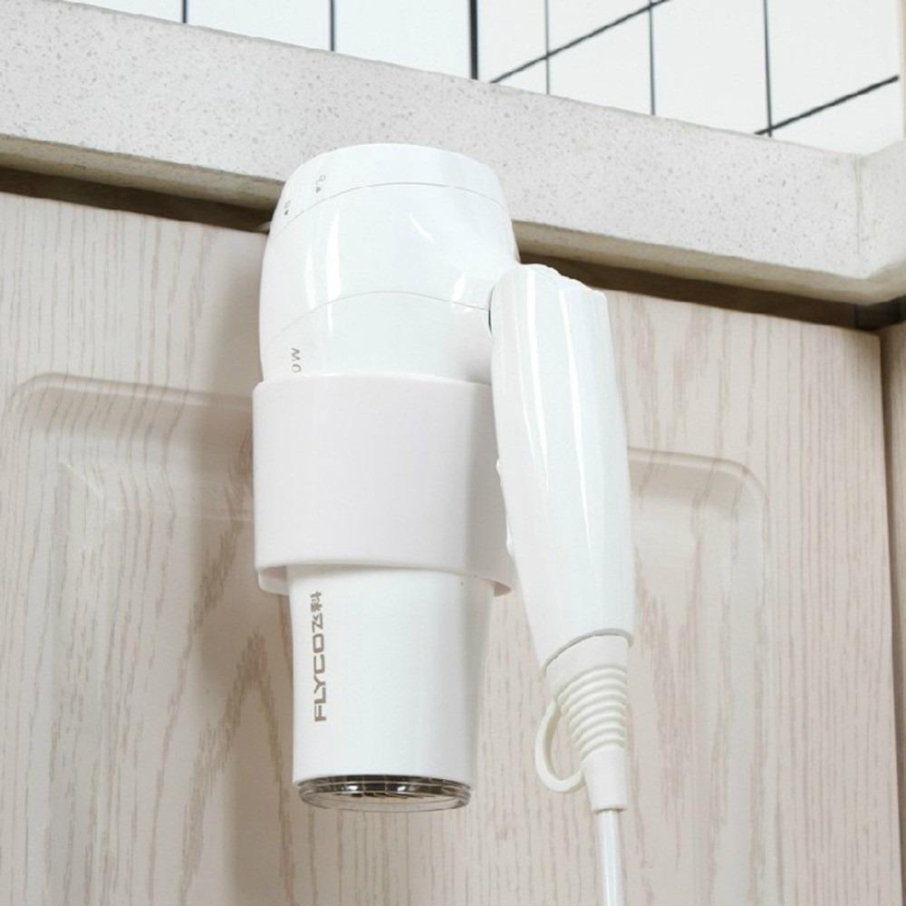 Self-adhesive Hair Dryer Stand Moisture-proof Duct Storage Rack Wall Storage Rack Space Saving