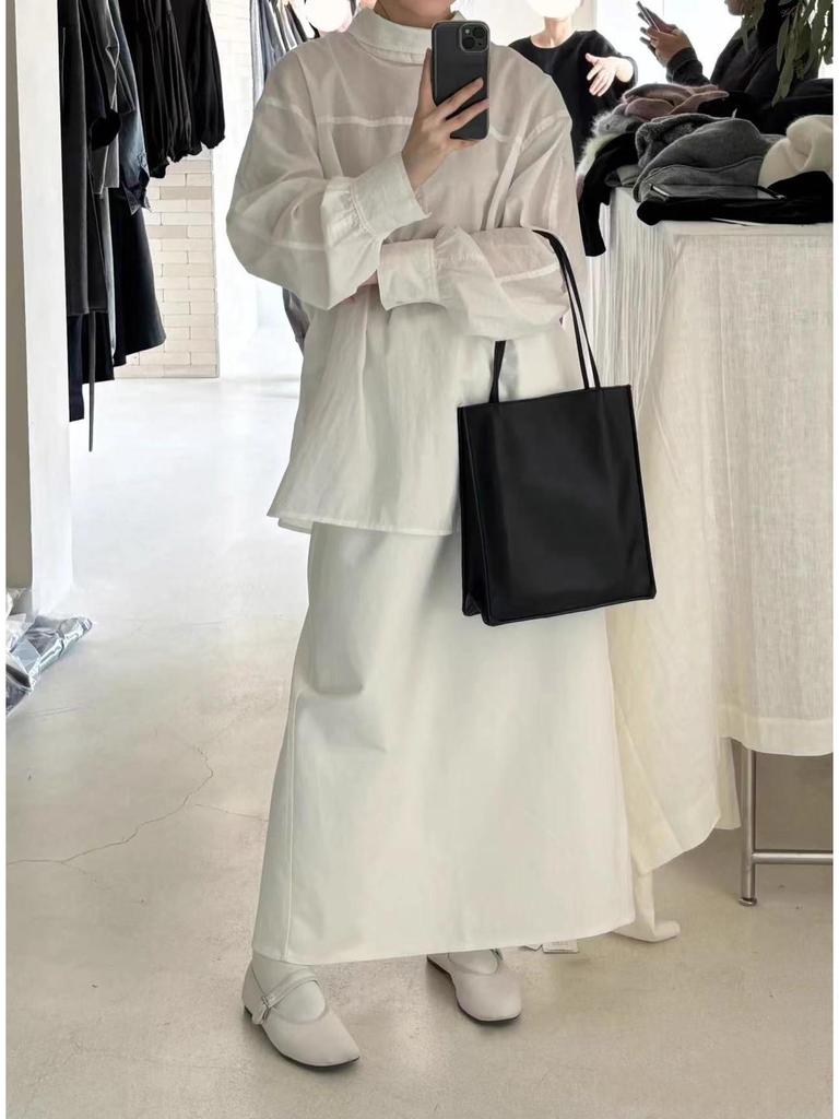 Minimalist Lambskin Tote Bag - Casual Commute, Thin Strap, Large Capacity, Women's Shoulder Shopping Bag.