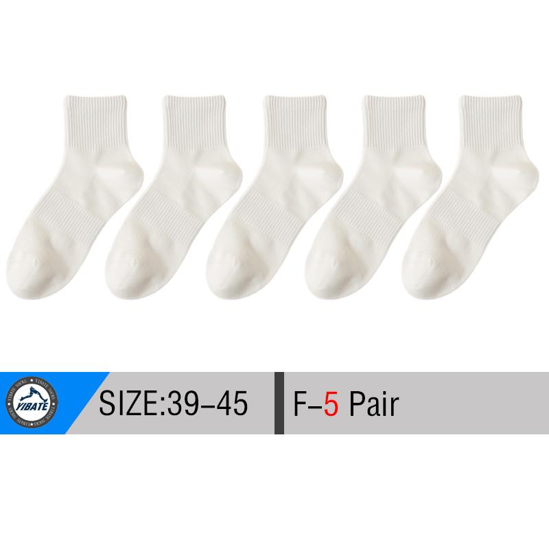 5/10 Paar Herren Baumwollsocken Hohe Qualität Atmungsaktive Mesh-Socken Langlebige Einfarbige Freizeitsocken Mode Anzugsocken Mann
