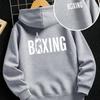 Unisex Kids' Reversible Boxing-Print Hoodie (Fall/Winter) – Casual Trendy Streetwear Sweatshirt