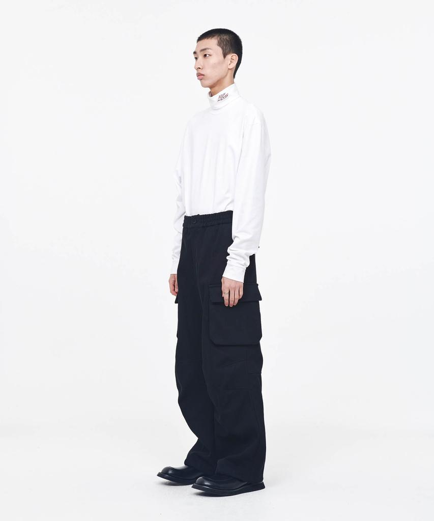 Aepeuteopeulei Wide Military Cargo Pants Black