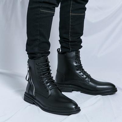Mode Nouveaux Bottes de Moto Lacées pour Homme Classique Loisirs Botas Chaussures de Marche Business Extérieur Botte de Cowboy Homme Chaussures Hautes