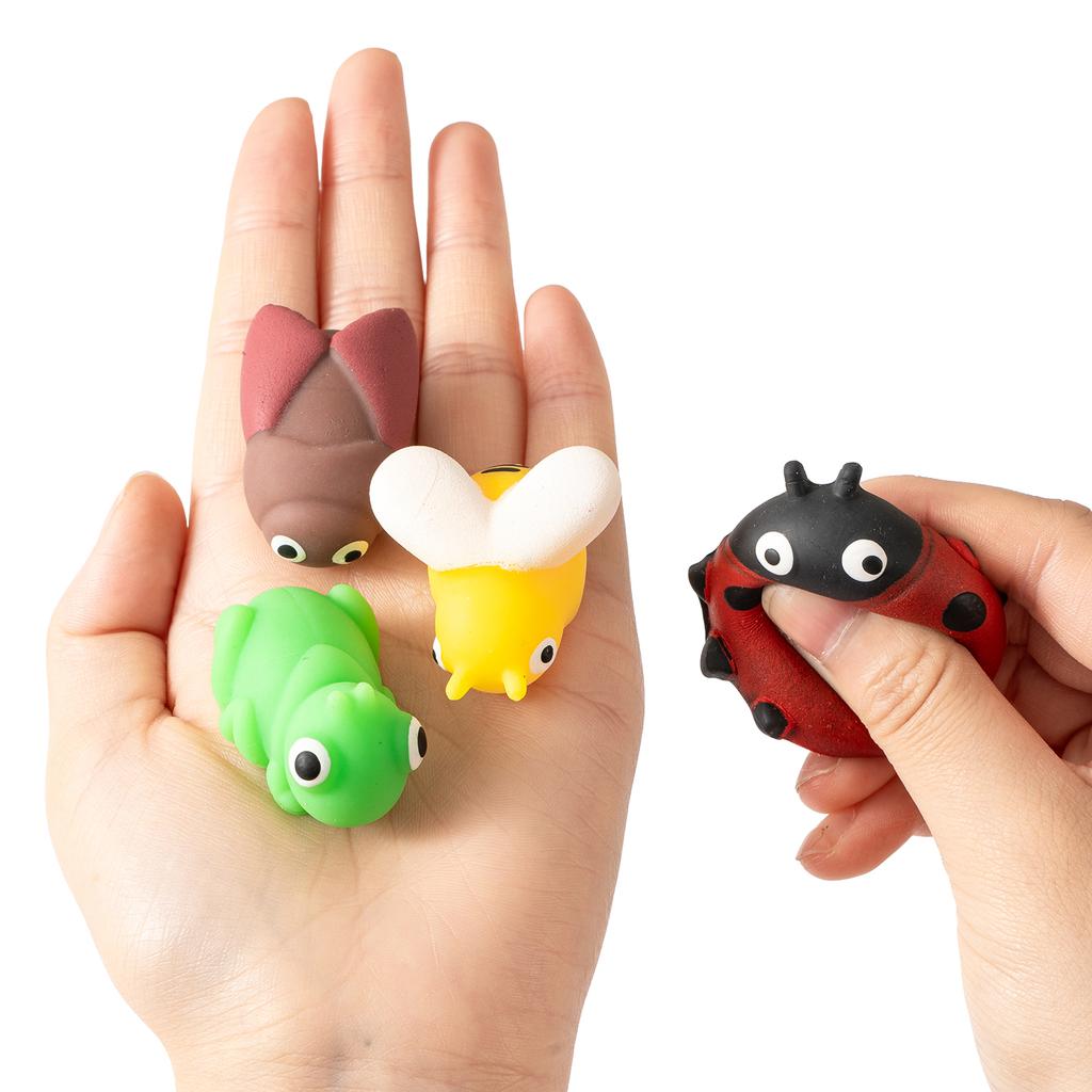 Mochi Squishy Fun Education Insect Squeeze Taba Squish Cartoon Animal Squeeze Stress Toys Party Decoration Birthday Gift For Kid