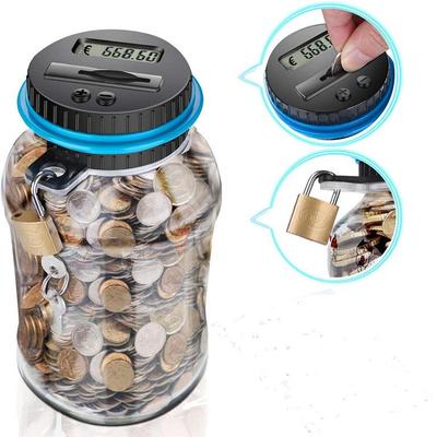 Digital Lockable Ruble Money Box with Counter Display