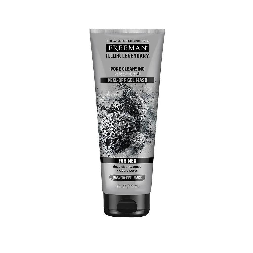 FREEMAN Peel-Off Gel Mask 175ml 1 Pack For Men FREEMAN Pore Clearing Volcanic Ash Peel-Off Gel Facial Mask