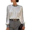 Satin-blend, Snake-print, Round-neck, Pleated, Loose-fit, Long-sleeved, Versatile Women’s Shirt