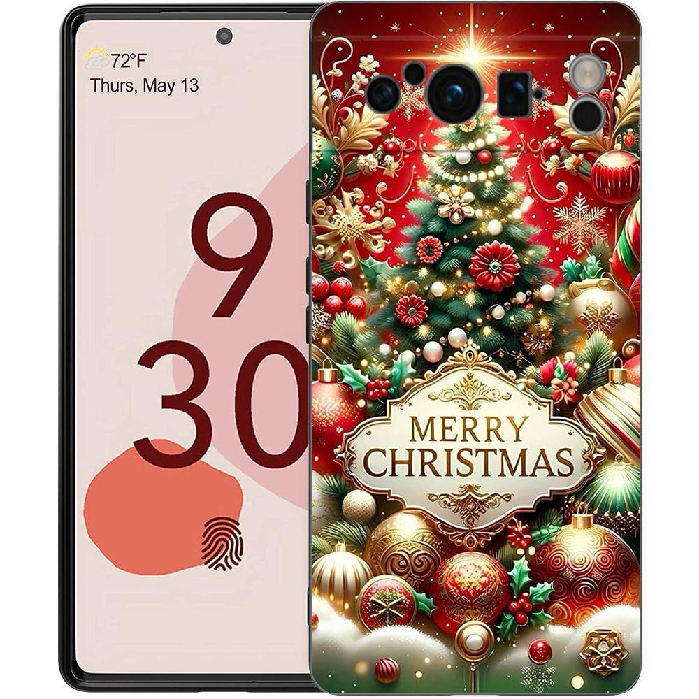 Merry Christmas Phone Case Cover for Google Pixel 9 8 7 6 7A 6A Pro Shockproof Soft TPU 9 Pro XL Shell Capas Fundas