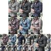 Stylish Men's Casual Long-sleeve Shirt With Trendy Floral Print And Slim Fit Design
