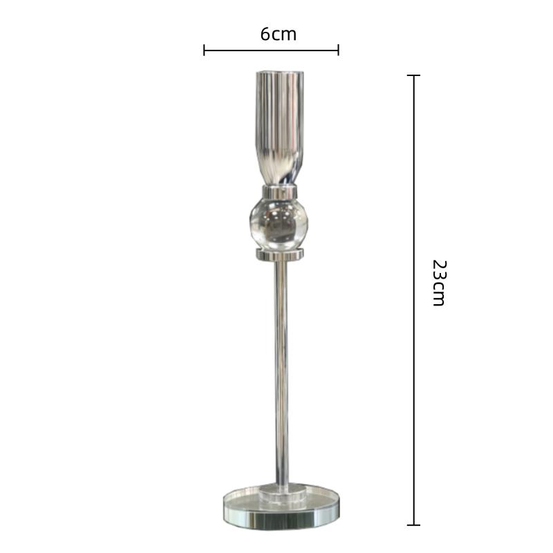 Crystal Candlestick Tall Candle Holder Transparent Glass Centerpieces Candle Stick Holder Home Decoration Accessories