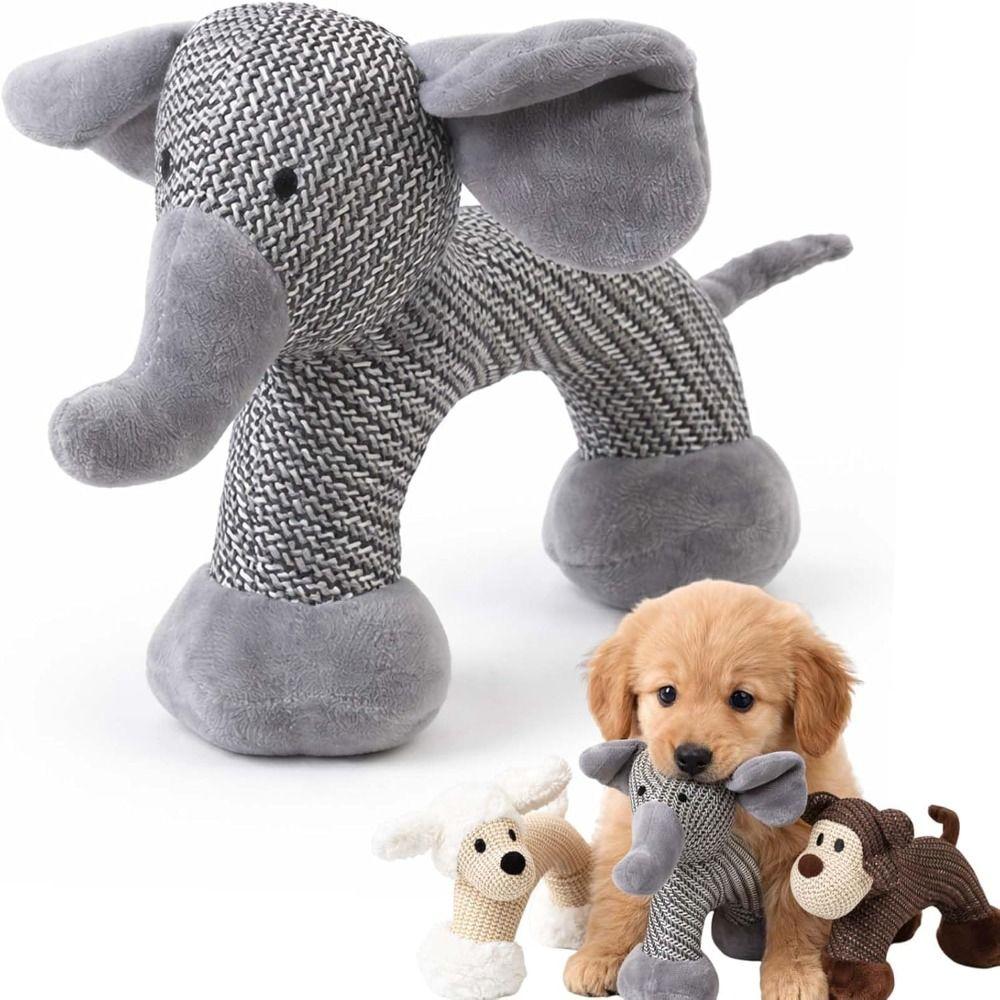New Dog Bite Resistant Animals Shape Dog Chew Squeaky Sound Elephant Pet Teeth Cleaning Supplies Anxiety Relief