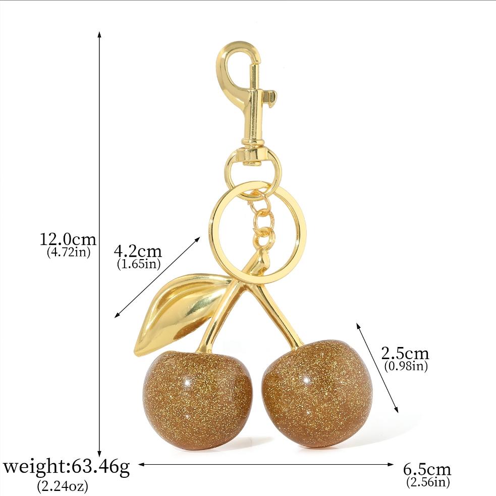 6 styles of cherry pendants suitable for coach bags women's handbags, shoulder bags, and keychain accessories Bag Accessories