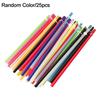 25Pcs Multicolor Solid Straws With Rings Rigid Straws Reusable Pp Straws Colorful Straws Home Partie Milk Juice Drinks