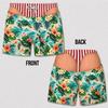 Fun 3D Print Leopard Print Hawaii Floral Swim Trunks For Men Summer Sea Beach Casual Beach Party Essentials Viral Board Short