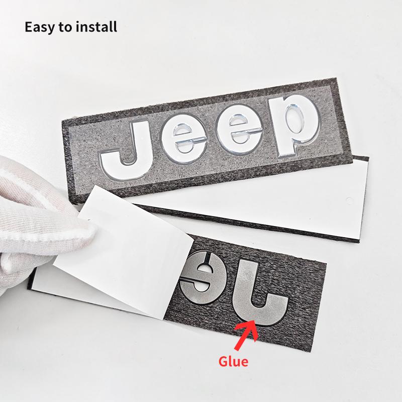 1 Stück Auto Front Hinten Logo Auto Kühlergrill Emblem Aufkleber für Jeep Renegade Compass Grand Cherokee JK Wrangler Rubicon Zubehör