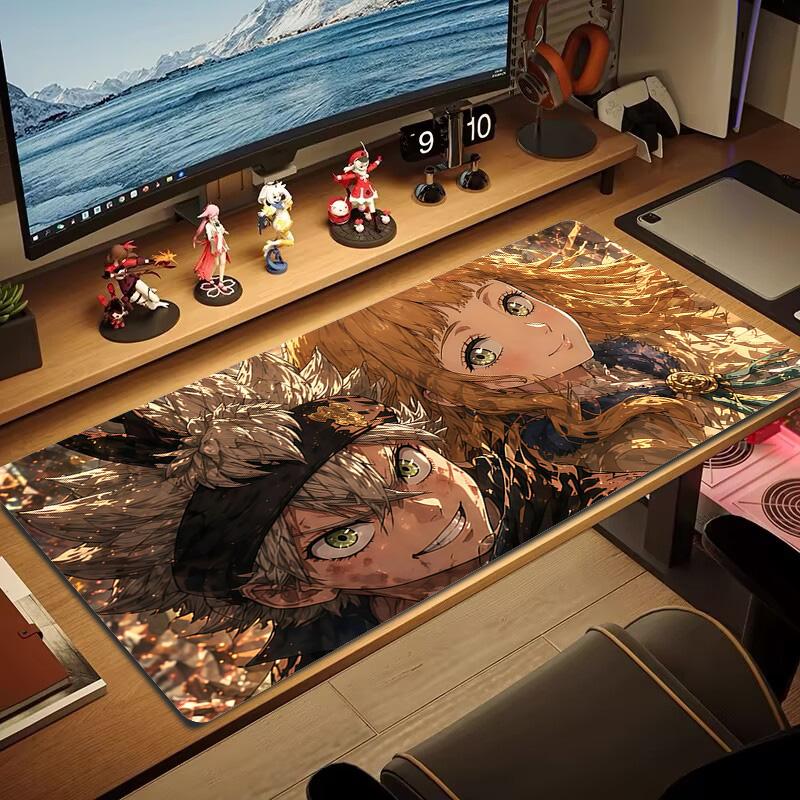 Black Clover2 Print Cushion Non-slip Laptop Tablet Big Mousepad XXL Mat Mini PC Playmat With Lock edge