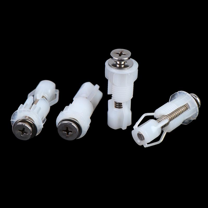 4Pcs Toilet Lid Fixing Screw Replacement Fitting Kit With Nut Cover For Wc Pan Bathroom Hardware Toilet Cover Screws Accessories