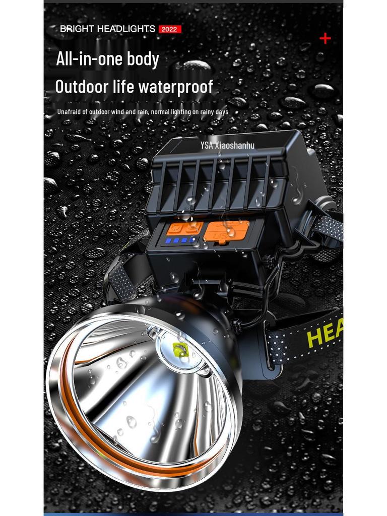 High-Intensity LED Night Fishing Headlamp with Induction Lithium Battery