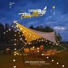 Waterproof Solar Round Ball String Lights for Outdoor Camping, Tent Awning, and Night Market Decoration