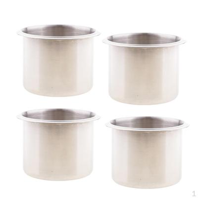 4pcs Stainless Steel Recessed Cup Drink Holder Marine Boat Rv 68x55mm