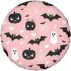 1pc Halloween Pink Printed Spare Tire Cover With Spider Web & Bat Design - Durable Fabric Wheel Protector For SUV, Truck, Traile
