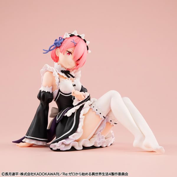 MegaHouse Melty Princess Starting Life in Another Ram Figure PVC Resin Complete Figure "ReZero - World" Palm-Sized (Approx. 90mm) - Pre-painted