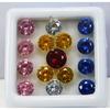 10 Pcs Natural Sapphire Mix Color Round Cut   Loose Gemstone Lot
