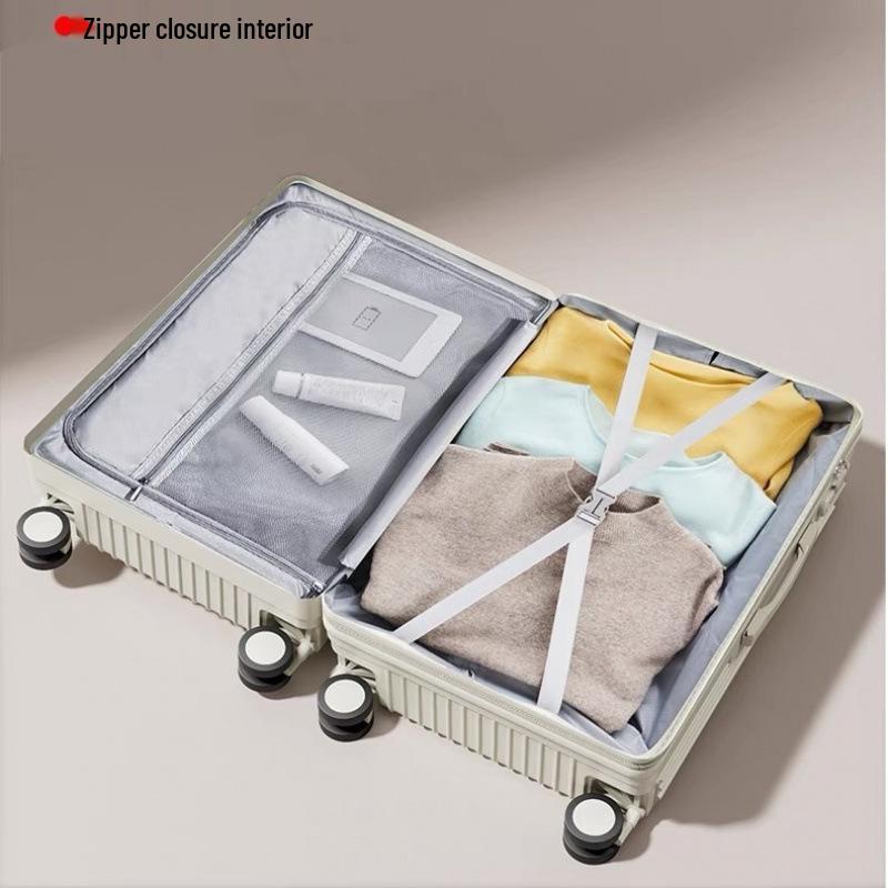 Sturdy Multifunctional Trolley Suitcase with Universal Wheels - Large Capacity, Secure Password Lock, Unisex Design