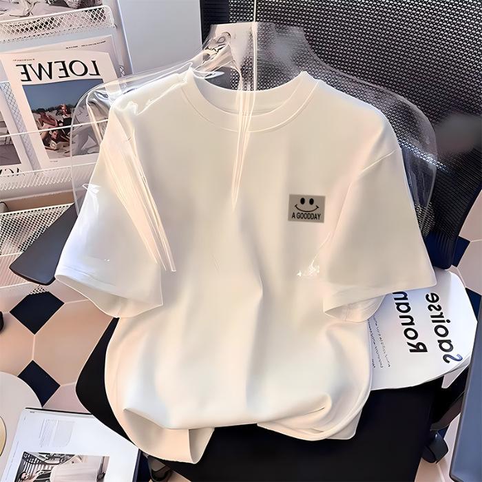 Summer cotton loose short-sleeved t-shirt women s new simple design summer top loose t-shirt S