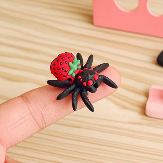 1 Set Spinneneierkapsel mit 10 Fidget-Spinnenspielzeug 3D-gedrucktes Modell mit beweglichen Gelenken Mini-Gelenkspinnenmodell Halloween-Party-Dekoration Geschenk