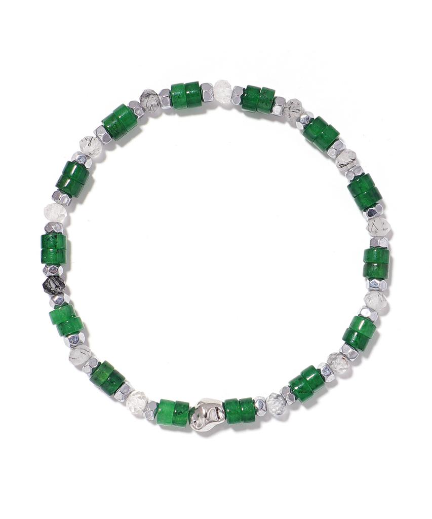 Polalita Color Point Hematite Bead Bracelet (Plt-Br-143_Skb)