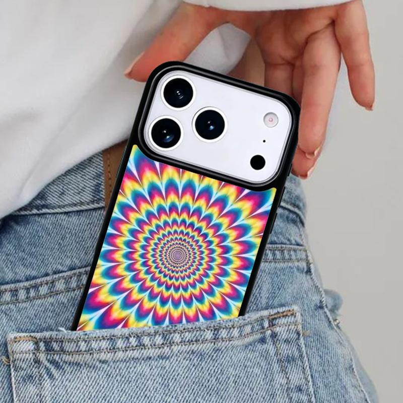 Colourful Psychedelic Trippy Art soft Phone Case for iPhone 16e 15 14 13 12 17 Pro Max Plus Air 17pro Cover Coque
